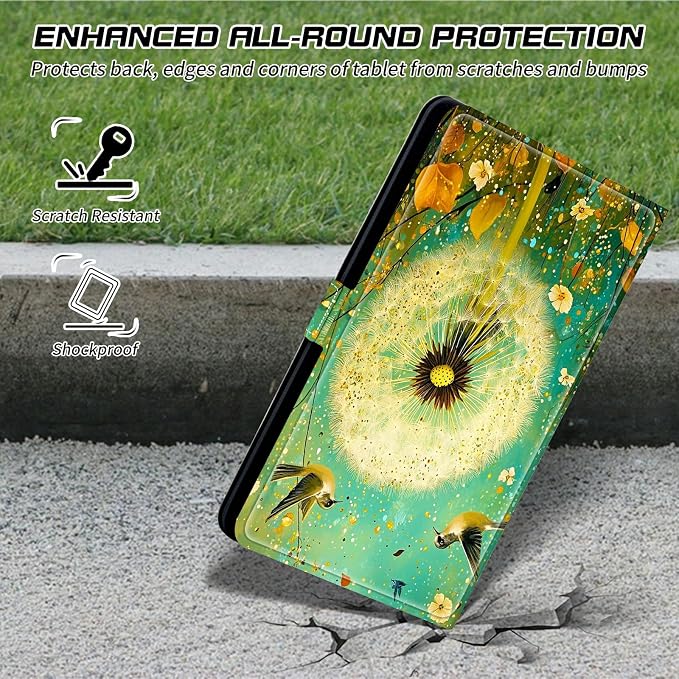 for Walmart Onn 10.1 2024 Onn 10.1 Gen 4 Universal Tablet Case 360 Degree Rotating Kickstand Protective Stand Case with Multiple Viewing PU Leather Shell Case Black Book Cat