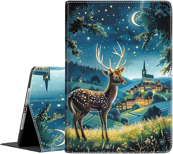 Case for iPad 9th/8th/7th Generation 2021/2020/2019 iPad 10.2 Inch Also Fit iPad Air 3th Gen 2019/iPad Pro 10.5 inch，Standing Cover with Auto Sleep/WakeCute Black Cat