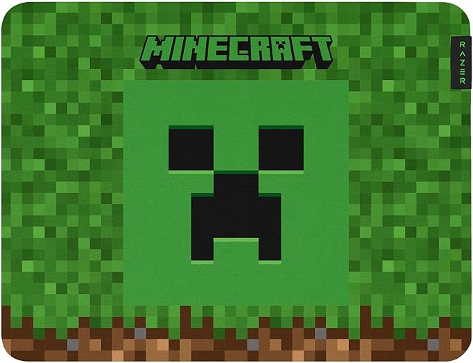 Razer Gigantus V2 Cloth Gaming Mouse Pad (Medium): Textured MicroWeave Cloth Surface - Thick, High-Density Rubber Foam - Non Slip Base - Minecraft Edition