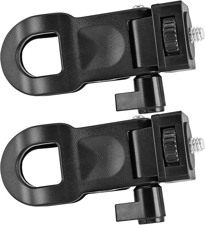 Yeebline Monitor Camera Mount Clip, 2 Pack Monitor Camera Mount Clamp Selfie Light Ring Light Clip with 1/4 Screw Connector, Screen LCD Display Top Fill Light Flash Stand Webcam Holder for Phone