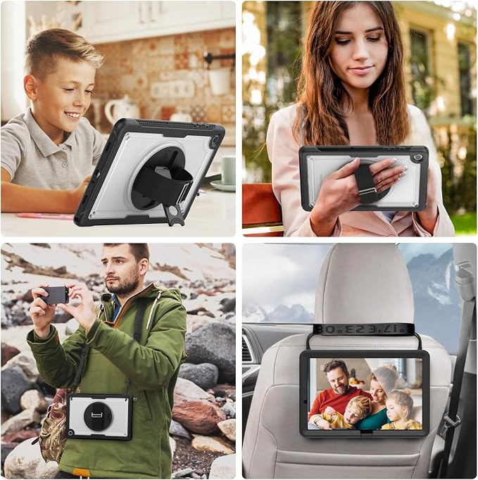 Case Compatible with Galaxy Tab A11 Plus 2026/ A9 Plus 2023 11-Inch Model SM-X230/SM-X236/SM-X238/SM-X210/SM-X216/SM-X218 with Screen Protector Pen Holder Stand Shoulder Strap Handle Grip