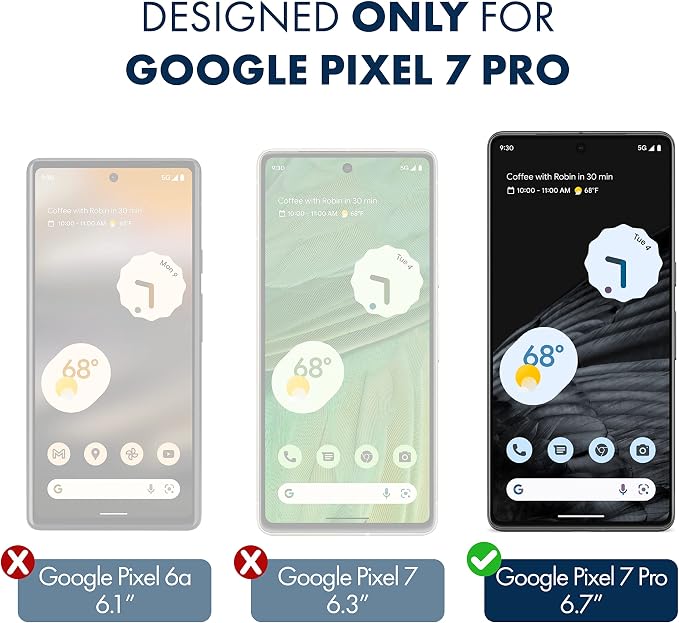 ArmorSuit 2 Pack for Google Pixel 7 Pro Anti-Glare Screen Protector [6.7-Inch] Case Friendly MilitaryShield Matte Film - Made in USA