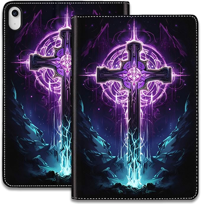 Case for iPad (A16) 11th Generation 11 Inch 2025 / iPad 10th Generation 10.9 Inch 2022 Ultra-Thin Multi-Angle Protective Cover with Auto Sleep/Wake A Dark Horse
