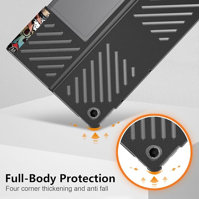 Case Compatible with Lenovo Tab Plus Tablet 2024 Folio Case for Lenovo Tab Plus 11.5 inch (TB351FU) Hard Shell Smart CoverBlack