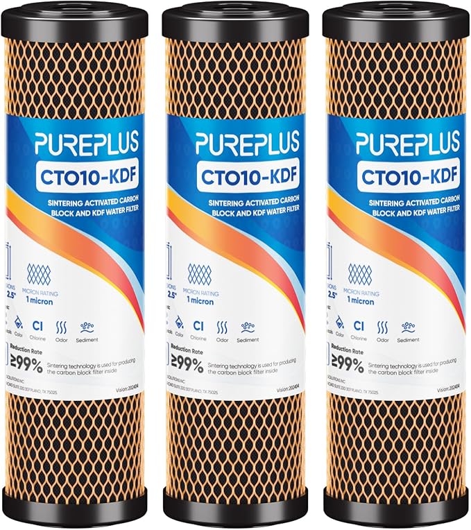 1 Micron 2.5" x 10" Whole House CTO Carbon Water Filter Cartridge Replacement