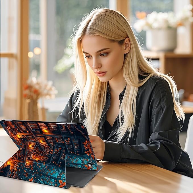 for Amazon Fire Max 11 2023 Release Table Case 11'' Rotating Auto Wake Sleep Leather Table Case for Amazon Fire Max 11 2023 Release Stand Bird Flowers Design for Woman Man