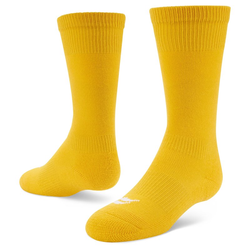 Sof Sole Baseball/Softball Over-the-Calf Team Athletic Performance Socks (2 Pair), Small, Gold