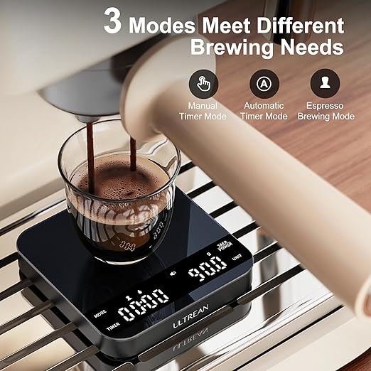 Ultrean Mini Coffee Scale with Timer, 0.1g Precision Espresso Scale