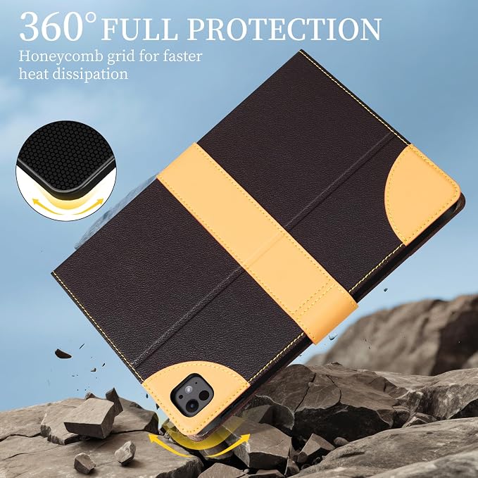 Case for iPad mini 7 (A17) ProiPad mini 7th/6th Gen (2024/2021) | Microfiber Leather Folio Cover with Adjustable Multi-angle StandAuto Sleep/WakeShockproof Protection CaseBlack