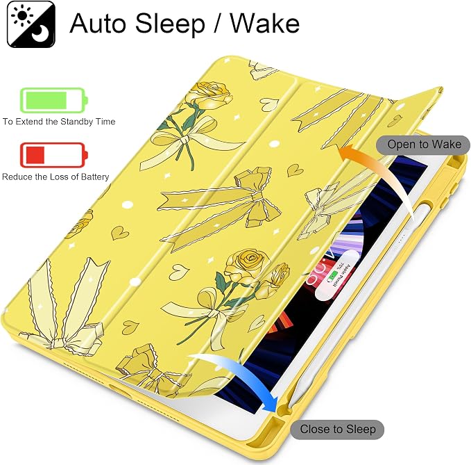 Tuiklol for iPad 10.2 inch 9th / 8th / 7th Gen 2021 2020 2019 Release Case | Built in Pencil Holder - TPU Protection Trifold Stand Stand Clear Back Tablet Cover With Auto Wake/Sleep Blue berries