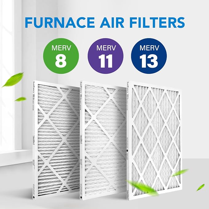 LotFancy 16x25x1 Air Filter MERV 11 4-Pack, Electrostatic Pleated AC Furnace