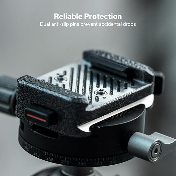 PGYTECH Quick Release Clamp V2, Compatible for Arca Swiss Plate Camera Mount Adapter with 1/4" to 3/8" Screw Thread for Tripods/Gimbals/Sliders/Stabilizers(Only Clamp)