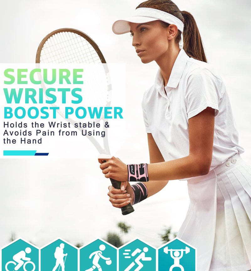 HiRui Wrist Brace Wrist Wrap for TFCC Tears, Ultra-thin Compression Wrist Strap Wrist Support for Workout Basketball Tennis Weightlifting Tendonitis Carpal Tunnel Syndrome-Adjustable (Pink, 1 Pack)