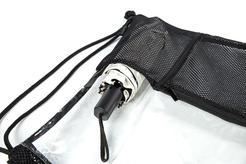 BORMELUN Clear Drawstring Backpack - Stadium Approved String Cinch Bag for Gym, Concerts, Clear Bag with Adjustable Straps Transparent