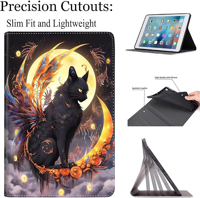 Case for New iPad (A16) 11th Generation 11 Inch 2025for iPad 10th Generation 2022 10.9 Inch Multi-Angle Stand Smart Cover Shockproof with Auto Wake/Sleep Baby Dragon
