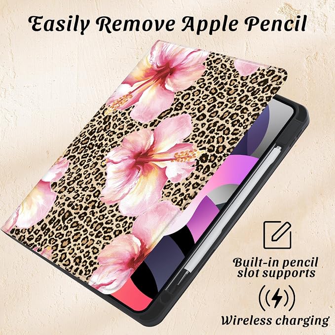 Cute Maple Bear Case for 10.2 iPad 2019/2020/2021(7th/8th/9th Gen) with Pencil Holder Auto Wake/Sleep Leather Soft TPU Back Cover for Women Girls
