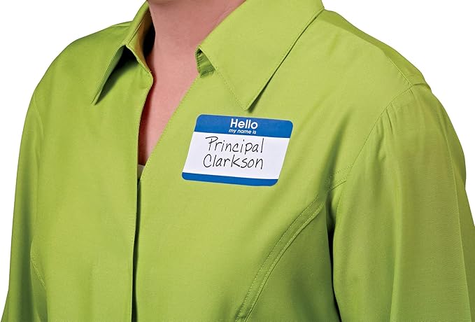 Avery Hello My Name is Name Tags, White with Blue Border, 25 Removable Name Badges (06175) (Pack of 2)
