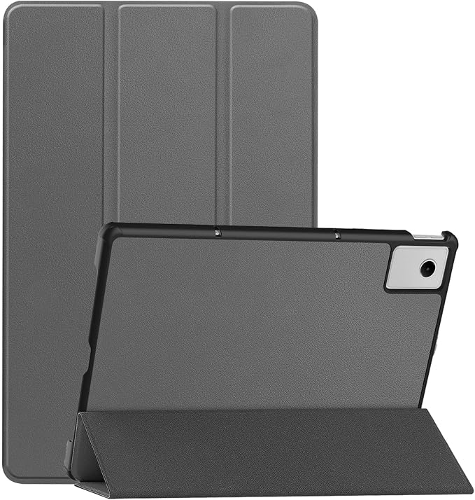 Case for Lenovo Idea Tab Plus 12.1 Inch Tablet 2025 (Black) | Scratch Resistant Leather Texture Cover with Trifold Stand Auto Sleep/Wake