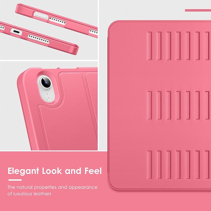 VIKESI Case for iPad mini 7 (A17 Pro) and iPad mini 6Multiple Angles Magnetic Stand CoverShockproof Soft BackPencil Holderand Auto Sleep/WakeBlack