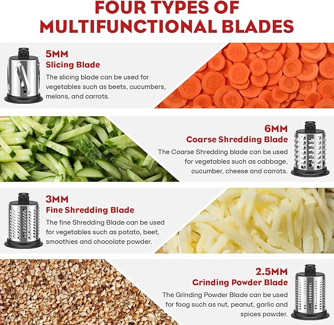 Slicer Shredder Attachment for Kitchenaid Stnad Mixer, Stainless Steel