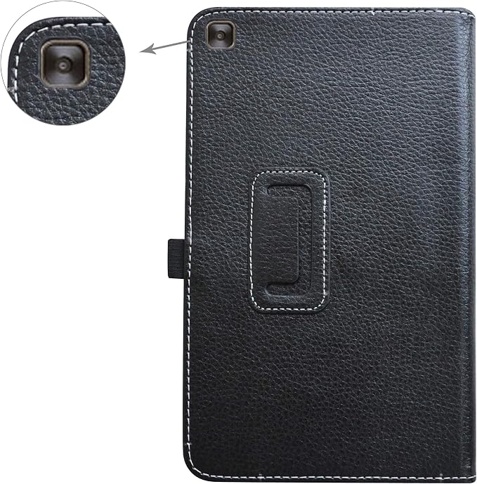 Mama Mouth Black Leather Folio Case for LG G Pad X2 8.0 Plus/Sprint G Pad F2 8.0 2-Folding Stand Cover Tablet Case