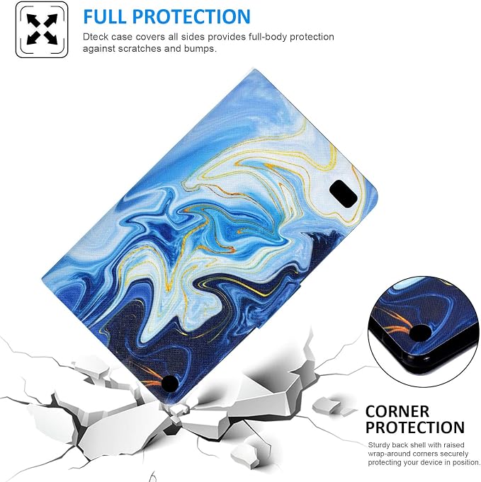 Case for Kindle Fire 7 TabletDteck Full Protective Flip Adjustable Stand Auto Wake/Sleep Smart Cover with Pencil Holder for Kindle Fire 7 Tablet 9th/7th/5th Generation 2019/2017/2015 ReleaseKing Dog