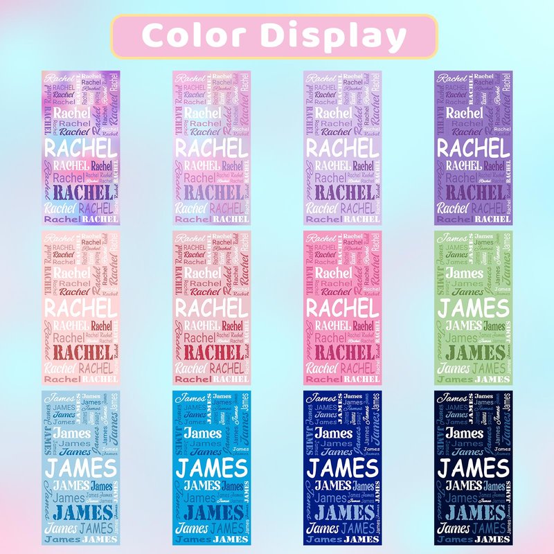 Aurlova Personalized Beach Towels for Kids with Name, Custom Pool Towels for Adult, 2 Size - Standard and Oversized, Quick Dry Towel, Gift for Dad Man Boy