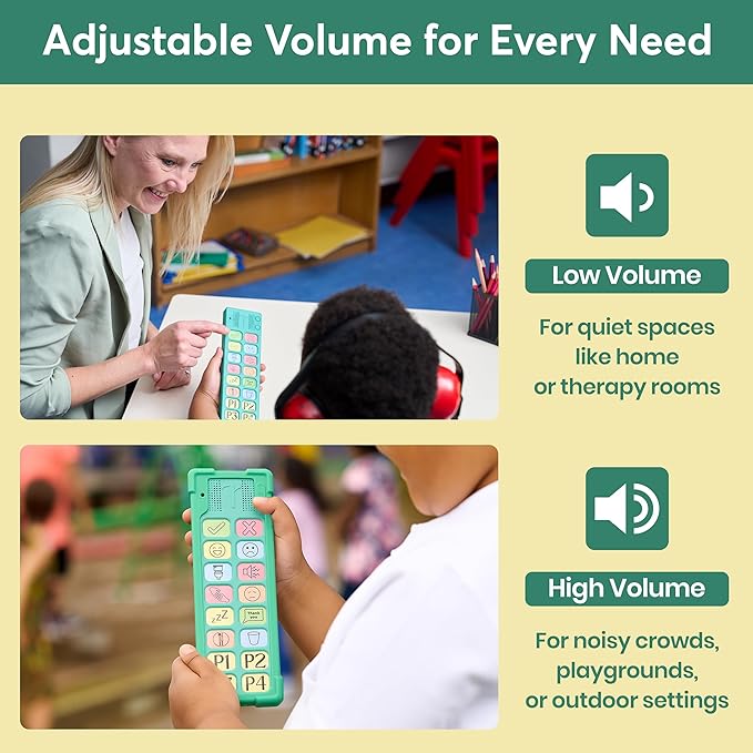 Talkaroo AAC Device for Autism - AAC Communication Device for Nonverbal Kids and Adults - 4 Programmable and 12 Pre Set Iconic Buttons with Adjustable Volume - Used in Classrooms for Speech Therapy