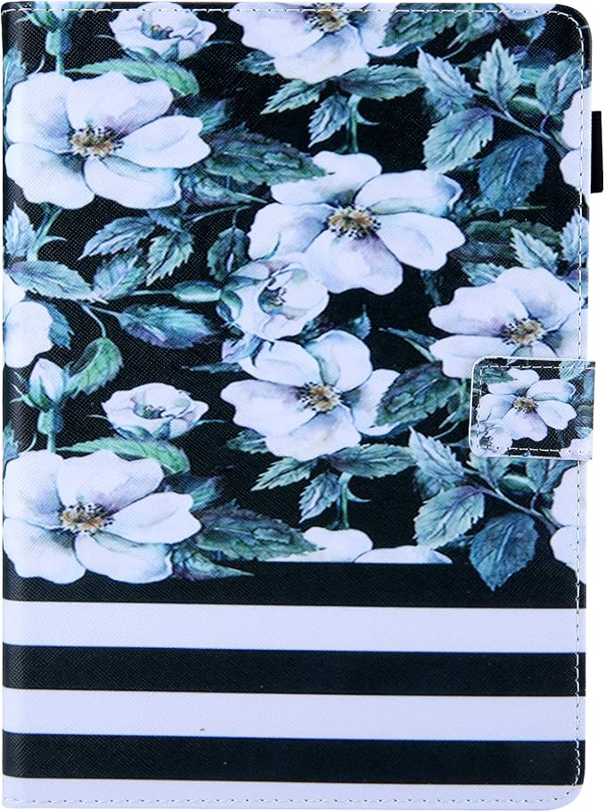 for Apple iPad 10.2 Case 9th/8th/7th Generation Cover (2021/2020/2019) with Auto Wake/Sleep Ultra Thin Lightweight Trifold Stand Folio PU Leather &amp Hard Back Hybrid Cover Almond Blossom