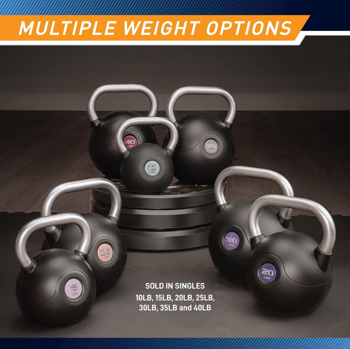 Marcy PU Coated Strength Training Kettlebell - 10 LB - MCKB-010-GREEN