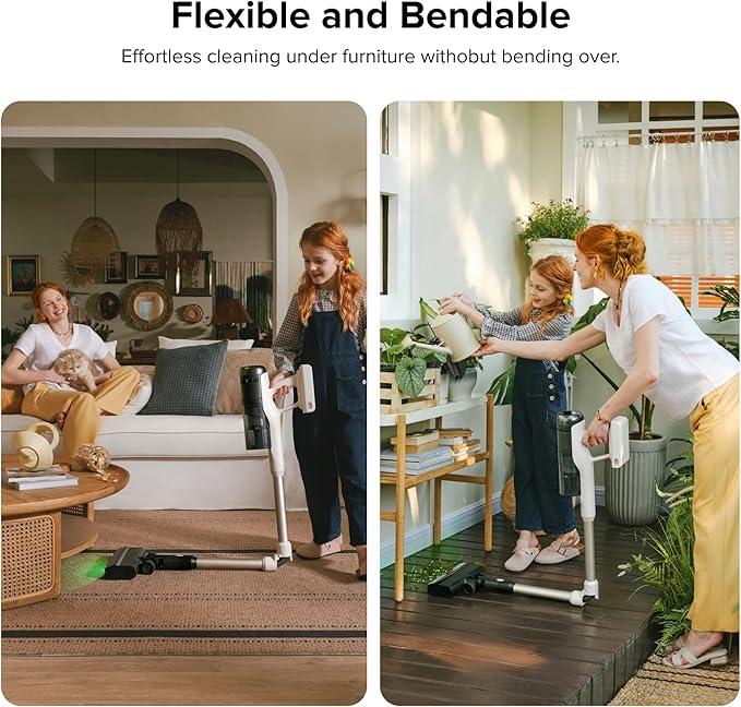 roborock H60 Pro Cordless Stick Vacuum Cleaner, 170AW Suction Power, 80-Min Runtime, 90° Bendable Tube, Dust-Detecting LED, Anti-Tangle Vacuum Cleaner for Home, Carpets, Hard Floors & Pet Hair