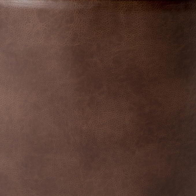 SIMPLIHOME Owen Rectangular Storage Ottoman - 48 inch Wide Upholstered Vegan Leather Lift-Top Ottoman in Distressed Chestnut Brown, Mid-Century Modern Ottoman for Living Room with Tufted Detail