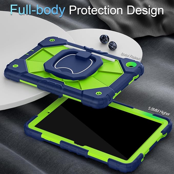 Auizotl Case for Samsung Galaxy Tab A11+/A9+ Plus 11 Inch with Screen Protector/Rotating Stand/Pen HolderMilitary Grade Shockproof Cover for Galaxy Tab A11 Plus /A9 Plus CasesBlack
