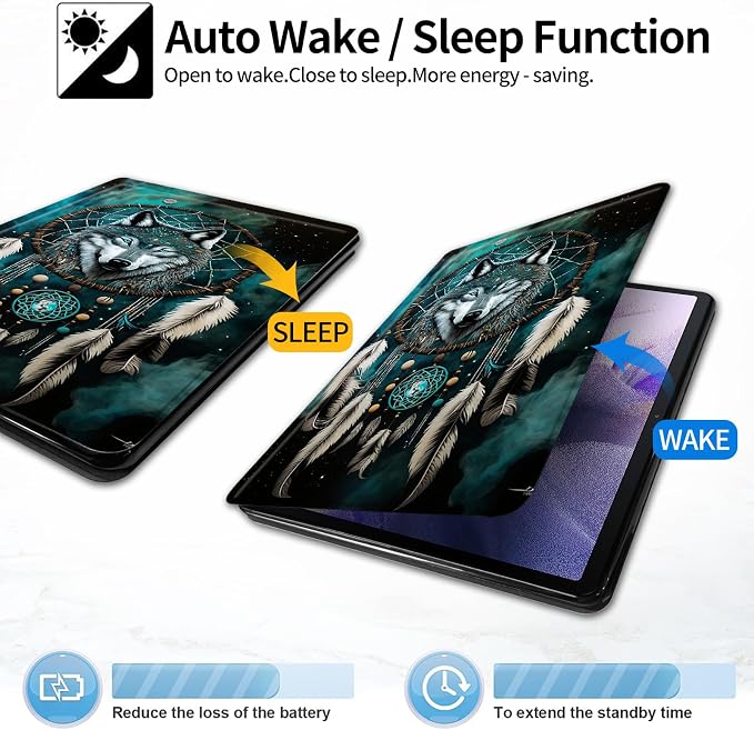 Case for Samsung Galaxy Tab A9 8.7-Inch 2023360 Degree Rotating Multi-Angle Viewing Protective Cover with Auto Sleep/Wake-Blue Butterfly
