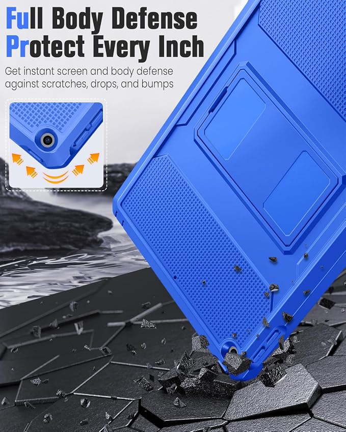 MoKo Shockproof Case Fit 2018/2017 iPad 9.7 6th/5th Generation Black | Heavy Duty Shockproof Full Body Rugged Hybrid Cover with Built-in Screen Protector for Apple iPad 9.7 Inch 2018/2017