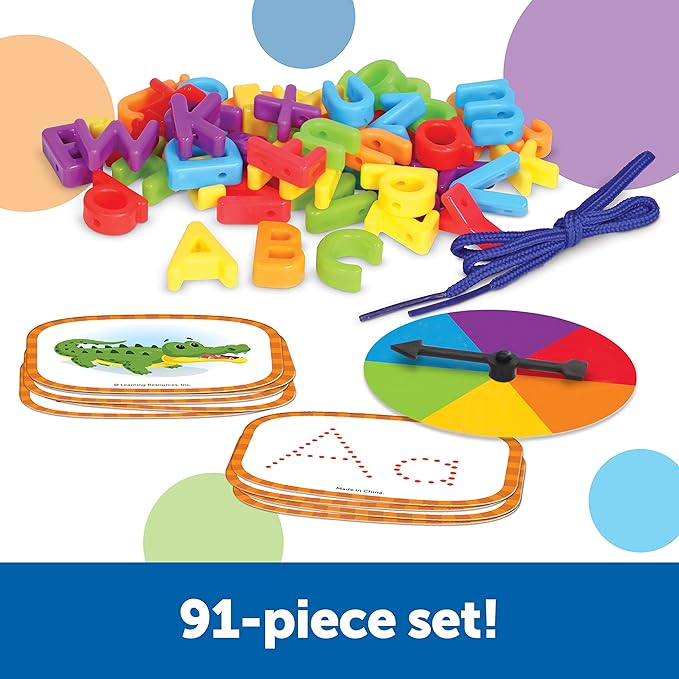 Learning Resources Skill Builders Preschool Letters - Vocabulary Skills, Alphabet Classroom Must Haves, Teacher Supplies, ABC Montessori, Phonics and Reading Games, Fine Motor, Birthday Gift