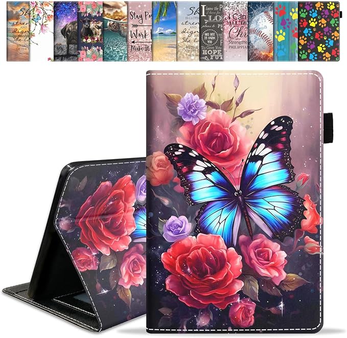 Case for Amazon Fire HD 8/Fire HD 8 Plus Tablet (12th/10th Generation 2024/2022/2020 Release) Premium PU Leather Cover with Auto Sleep Wake African Women