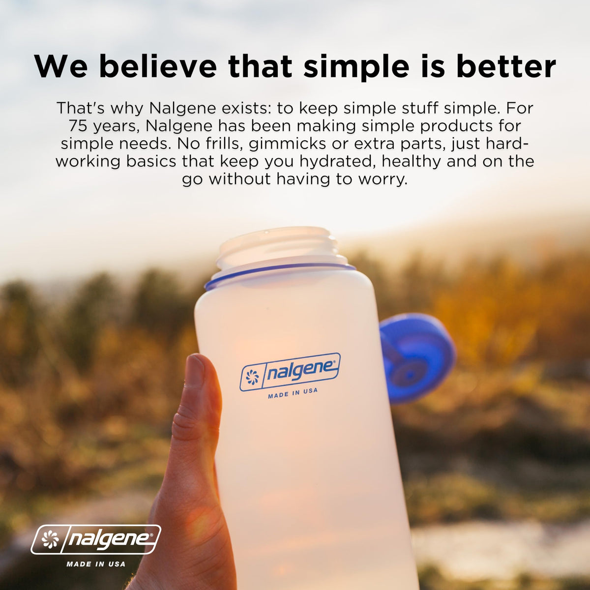 Nalgene Sustain Tritan BPA-Free Water Bottle Made with Material Derived from 50% Plastic Waste (using ISCC certified mass balance), 32 OZ, Wide Mouth, Red (Pack of 6)