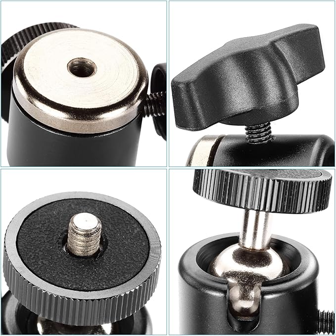 Neewer® Aluminum Alloy 360 Degree Rotating Swivel Mini Ball Head with 1/4" 3/8" Thread Base Mount for DSLR Camera Like Canon,Nikon,Sony/Camcorder/iPhone 6s/6/5S/5/4S/4,Gopro HD Hero 1/2/3/3+/4