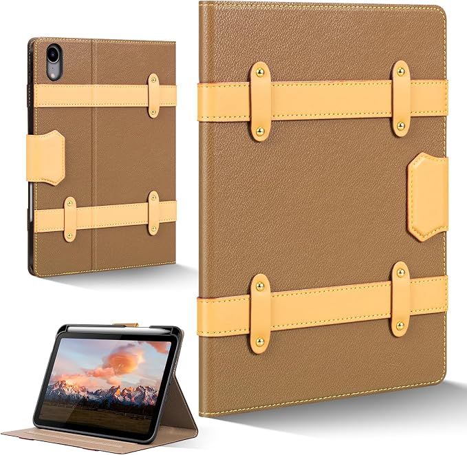 Case for iPad mini 7 (A17) ProiPad mini 7th/6th Gen (2024/2021) | Microfiber Leather Folio Cover with Adjustable Multi-angle StandAuto Sleep/WakeShockproof Protection CaseBlack
