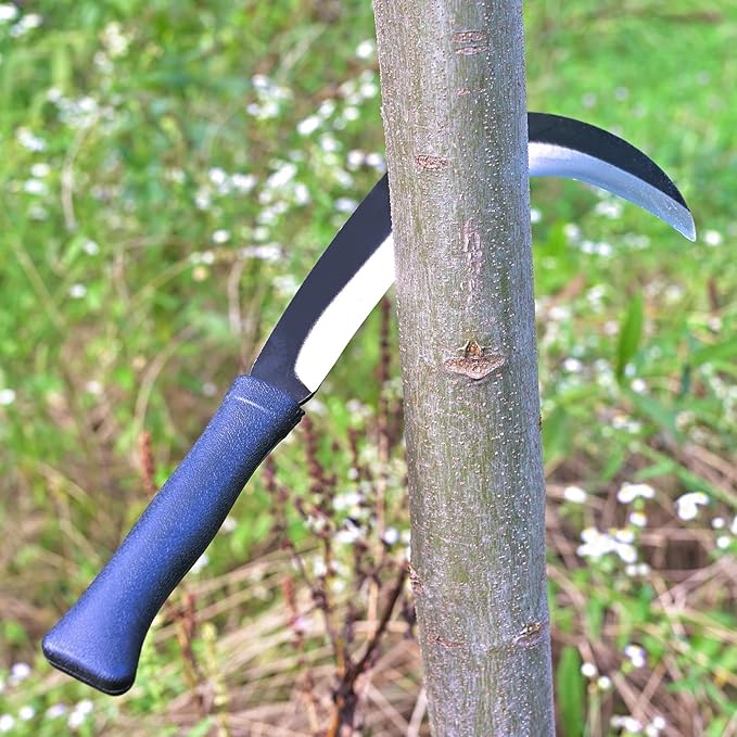 Sickle, Machete,Clearing Sickle,Weed Removal&Grass Clearing,Magnetic Long Handle,Compact&Portable Gardening&Farming,Soft Rubber Handle…