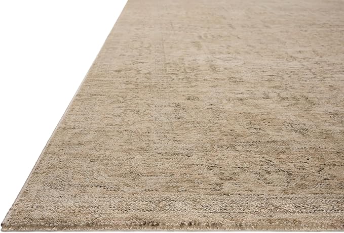 Loloi Magnolia Home by Joanna Gaines Junie Collection JUE-02 Oatmeal/Smoke 9'-6" x 9'-6", .38" Pile Height, Round Area Rug