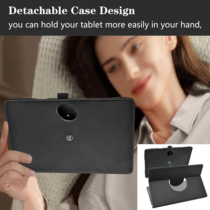 MAMA MOUTH for TCL NXTPAPER 14 Case360 Degree Rotary Stand with Cute Pattern Cover for TCL NXTPAPER 14 14.3 Tablet caseBlack