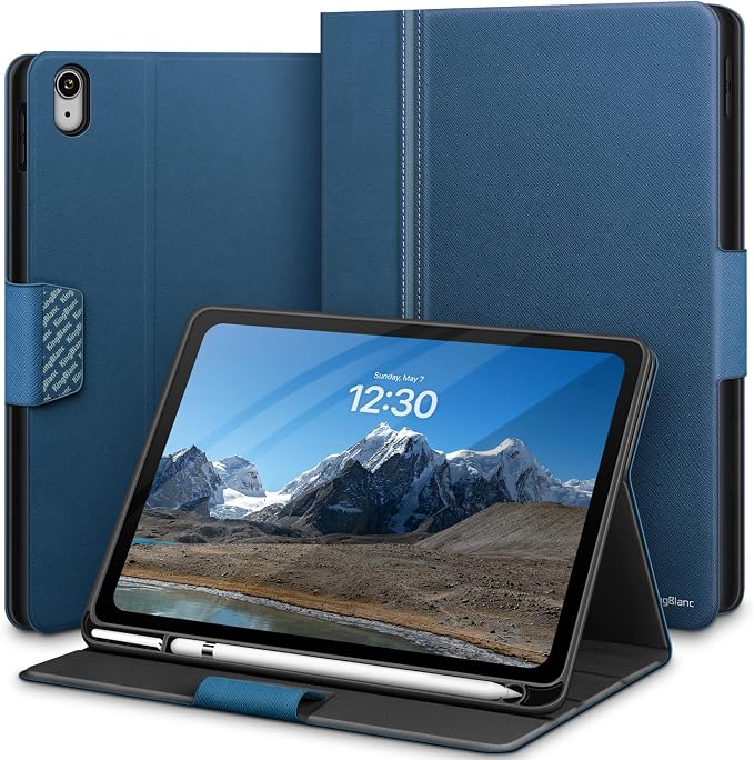 Case for iPad (A16) 11th Gen 11-inch iPad 10th Gen 10.9-inch | with Pencil Holder PU Leather Protective Cover Auto Sleep/Wake Multi-Angle Viewing/Typing Stand Magnetic Closure Beige