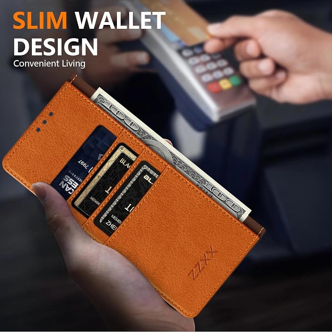 ZZXX for Samsung Galaxy S25 Wallet Case with [RFID Blocking] Card Slot Stand Strong Magnetic Leather Flip Fold Protective Phone Case for Samsung Galaxy S25 Case Wallet(Black-6.2 inch)