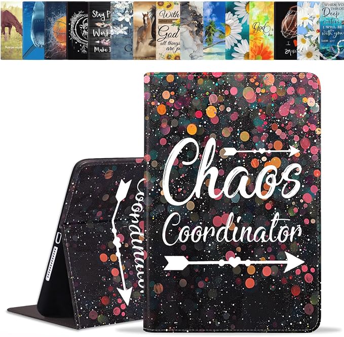 Case for Samsung Galaxy Tab A 8.0 2019 (SM-T290/T295/T297) Slim Lightweight PU Leather Stand Cover with Auto Wake/Sleep for Galaxy Tab A 8.0 Inch Abstract Watercolor Art Dogs