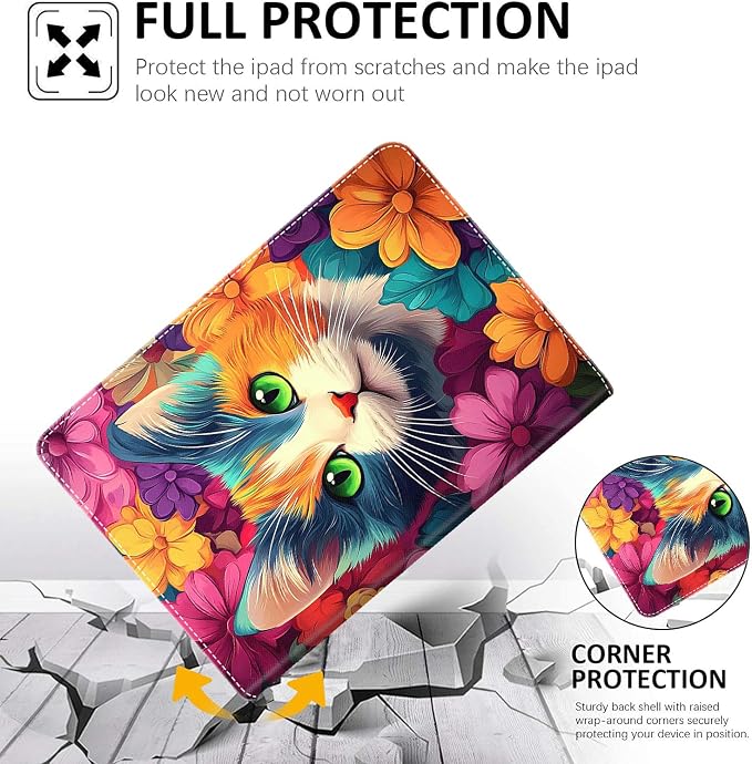 Case for New iPad (A16) 11th Generation 11 Inch 2025 for iPad 10th Generation 10.9 2022 Multi-Angle Smart Stand Cover Auto Sleep/Wake Halloween Panda Wizard and Pumpkin