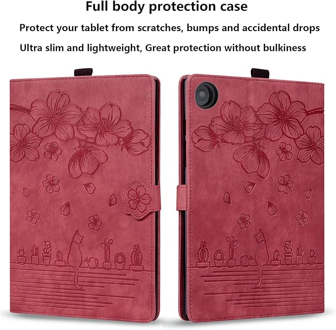 Kindle Fire HD 8 Tablet Case (8th/7th/6th Generation)Smart Stand Synthetic Leather Cover with Auto Wake/Sleep [Card &amp Pencil Holder] for 8 Amazon Fire HD 8 (2018/2017/2016) Blue Sea Beach