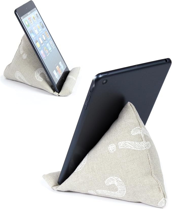 Handmade Phone Pillow Holder - The Wedge Mobile Device Stand - Fabric Phone Stand for All iPhones All Smartphones! 7 x 6.1 x 5.5 Inches (ABC)