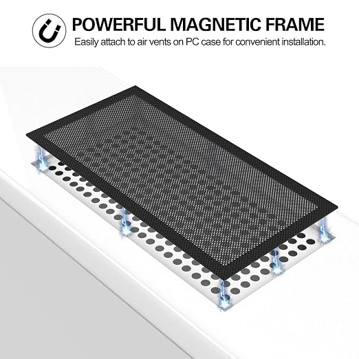 MoKo 120 x 240mm Dust Filter for Computer Cooler Fan, Magnetic Frame PC Fan
